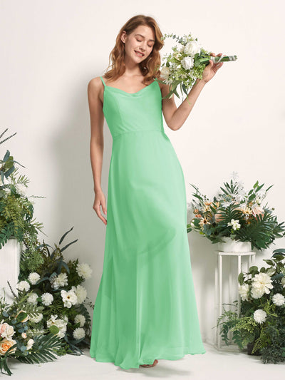 Carlyna Hannah A-Line Mint Green Bridesmaid Dress Maxi Sleeveless Sweetheart Dress Side View 2 #color_mint-green