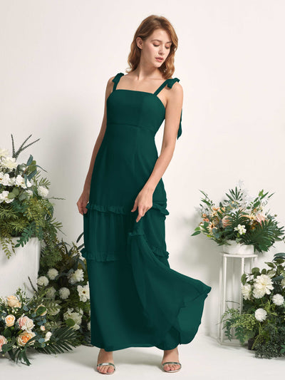 Carlyna Kaiya A-Line Dark Emerald Bridesmaid Dress Maxi Sleeveless Straight Dress Side View 2 #color_dark-emerald