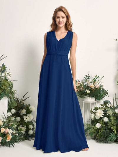 Carlyna Carolyn Convertible Royal Blue Bridesmaid Dress Maxi Sleeveless Sweetheart Dress Side View 3 #color_royal-blue