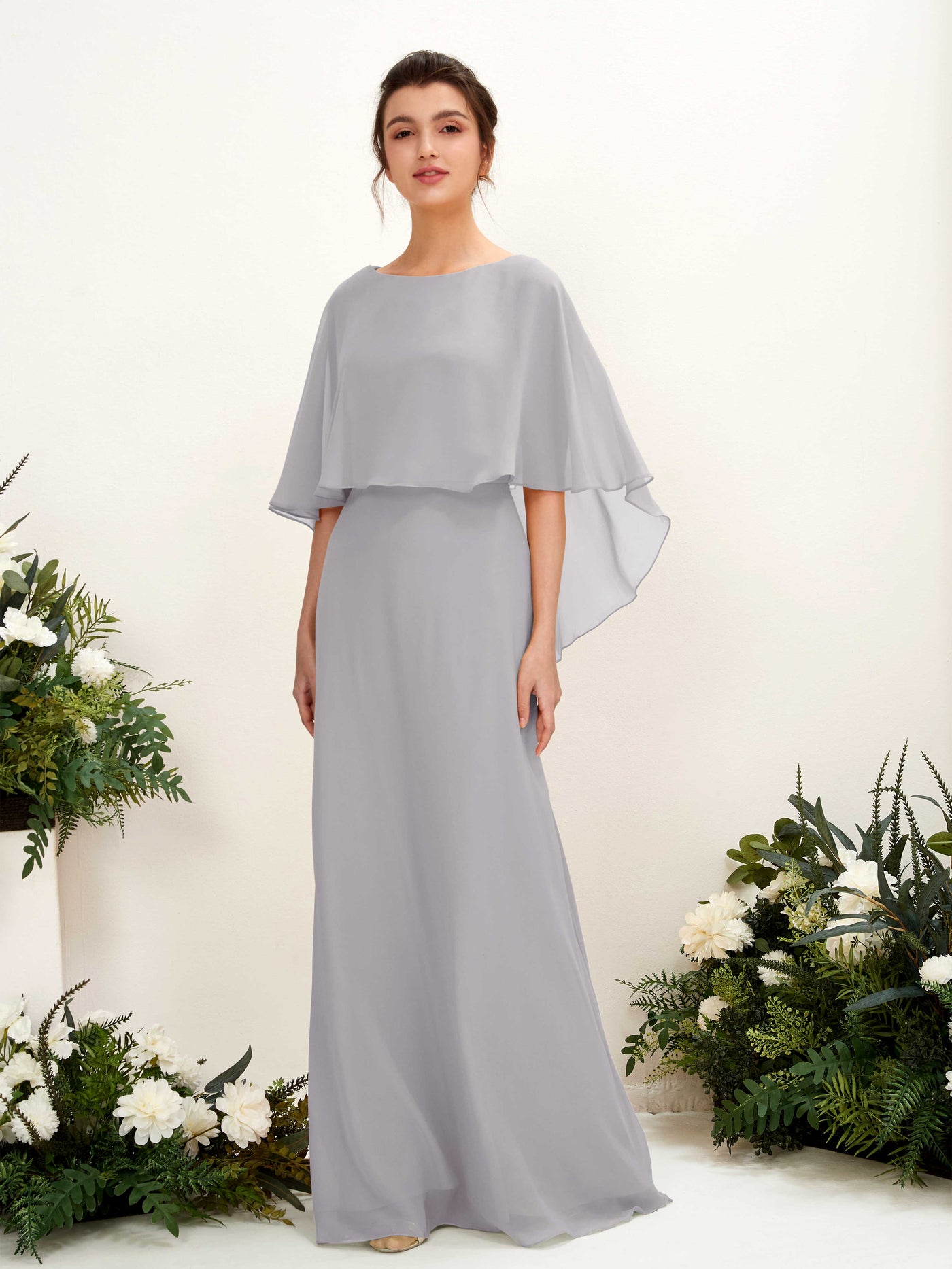 Dove Bridesmaid Dresses Bridesmaid Dress A-line Chiffon Bateau Full Length Sleeveless Wedding Party Dress (81222025)#color_dove