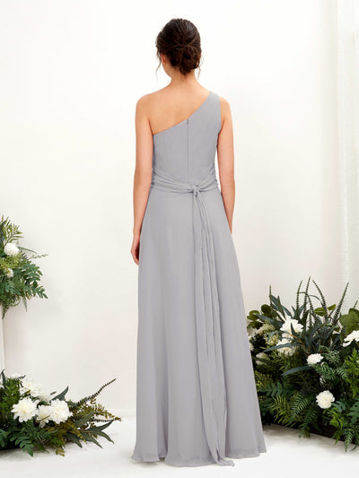 Carlyna Trita Sheath Dove Bridesmaid Dress Maxi Sleeveless One Shoulder Dress Back View #color_dove