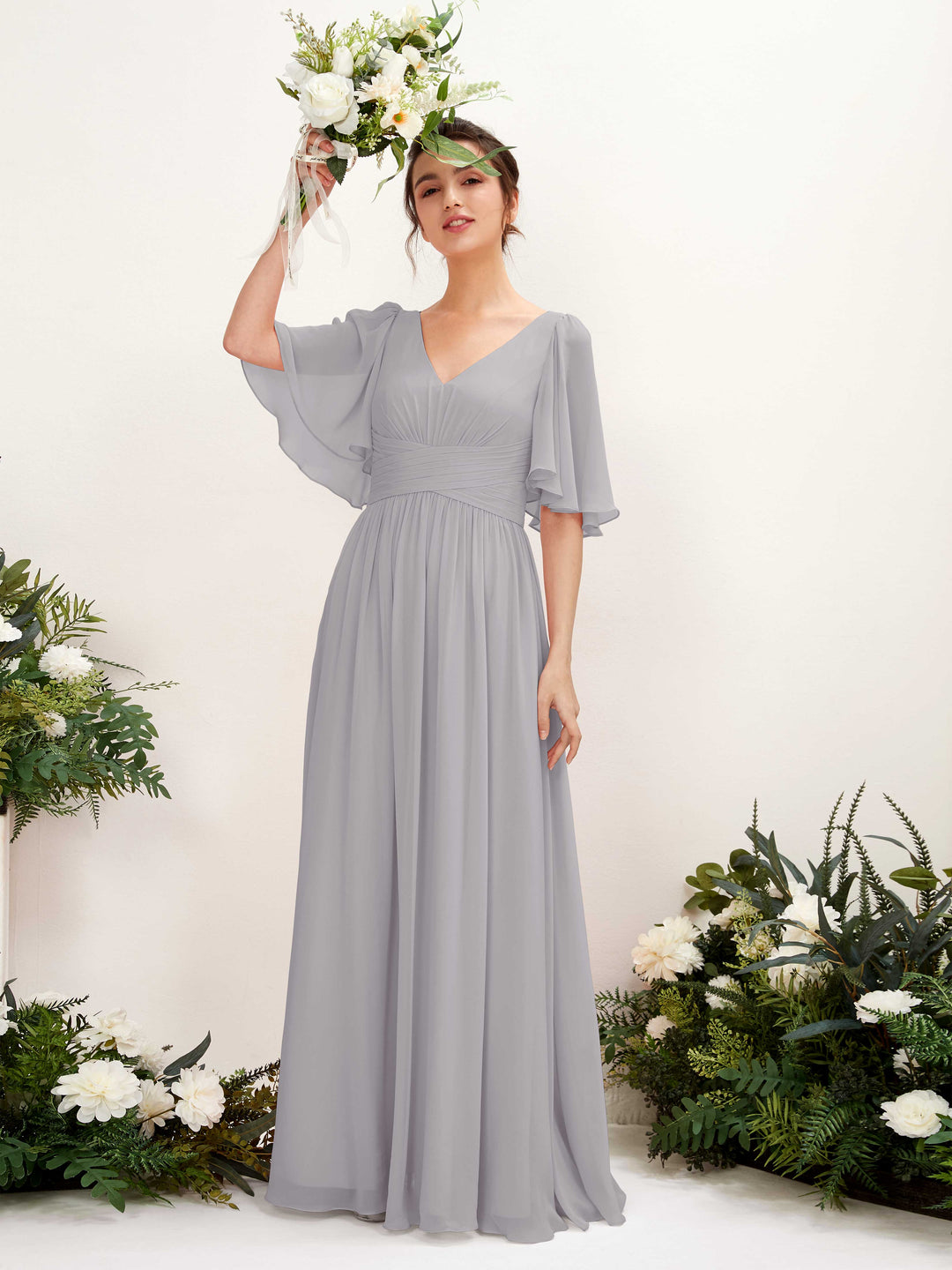 dove grey dress Dove Gray Juliet Halter Neck Bridesmaid Dress