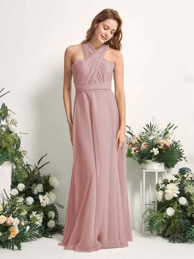 Carlyna Carolyn Convertible Dusty Rose Bridesmaid Dress Maxi Sleeveless Sweetheart Dress Side View 5 #color_dusty-rose
