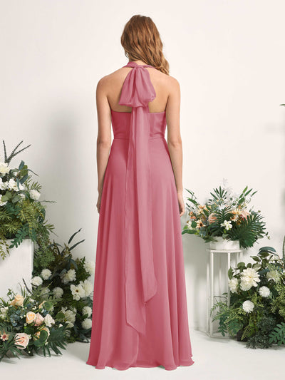 Carlyna Carolyn Convertible Desert Rose Bridesmaid Dress Maxi Sleeveless Sweetheart Dress Side View 2 #color_desert-rose