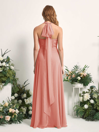 Carlyna Carolyn Convertible Champagne Rose Bridesmaid Dress Maxi Sleeveless Sweetheart Dress Side View 2 #color_champagne-rose