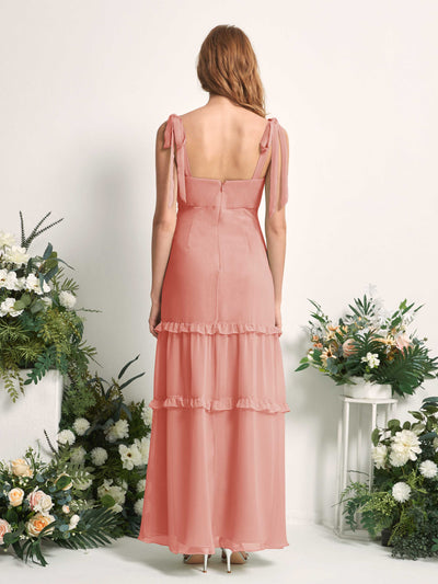 Carlyna Kaiya A-Line Champagne Rose Bridesmaid Dress Maxi Sleeveless Straight Dress Back View #color_champagne-rose