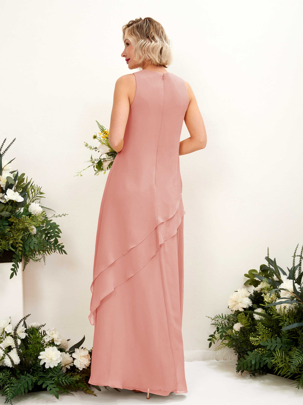 sachin and babi light blue dress Azazie Dorit Dusty Rose Champagne Sheath Scoop Lace Dress Ready to Ship main image 1