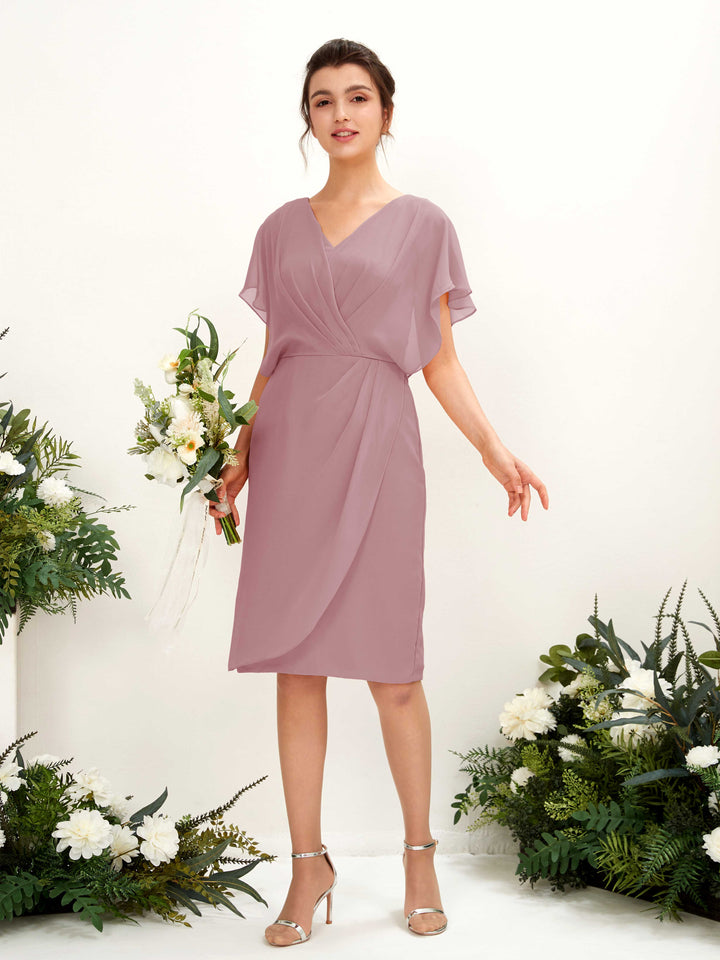 carlyna bridesmaid dresses Martini Olive Chiffon V-Neck Bridesmaid Dress A-Line Floor-Length