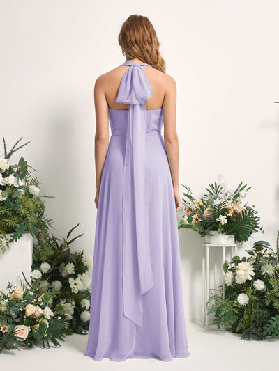 Carlyna Carolyn Convertible Lilac Bridesmaid Dress Maxi Sleeveless Sweetheart Dress Side View 2 #color_lilac
