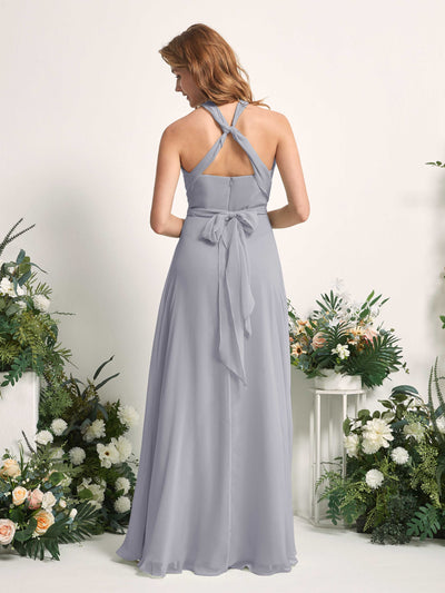 Carlyna Carolyn Convertible Dusty Lavender Bridesmaid Dress Maxi Sleeveless Sweetheart Dress Back View #color_dusty-lavender