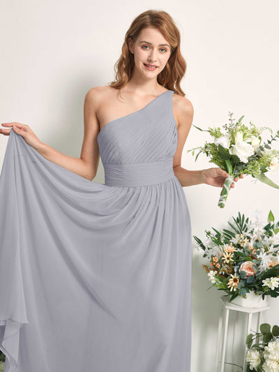 Carlyna Pandora A-Line Dusty Lavender Bridesmaid Dress Maxi Sleeveless One Shoulder Dress Side View 2 #color_dusty-lavender