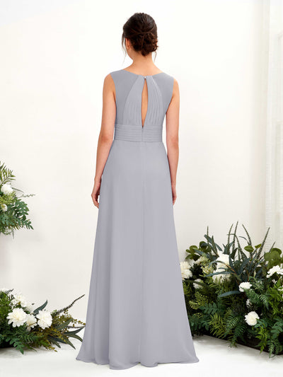 Carlyna Karen A-Line Dusty Lavender Bridesmaid Dress Maxi Sleeveless V-Neck Dress Back View #color_dusty-lavender
