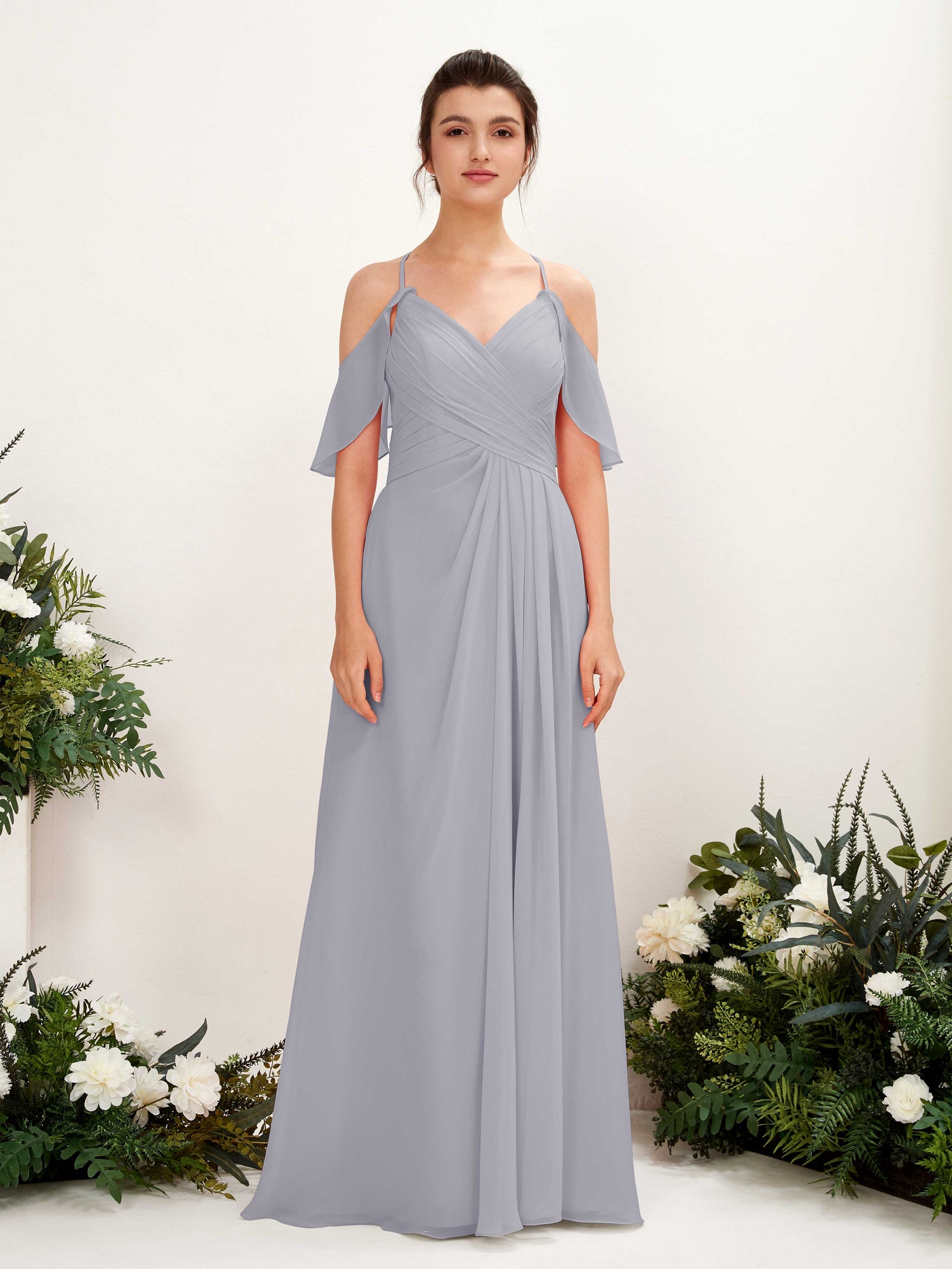 Tiffany Chiffon Bridesmaid Dress A-Line Floor-Length | Carlyna Tiffany Chiffon Bridesmaid Dress A-Line Floor-Length | Carlyna