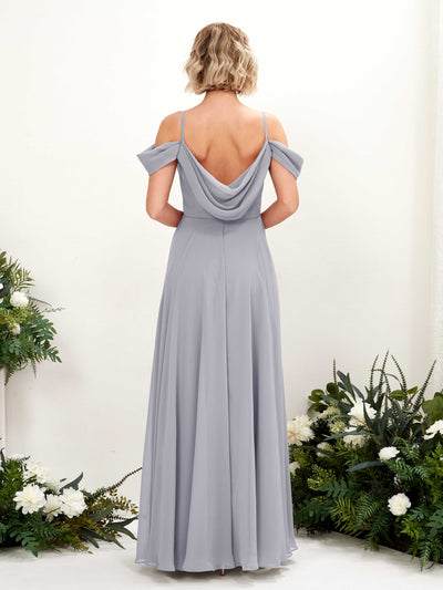 Carlyna Kauku A-Line Dusty Lavender Bridesmaid Dress Maxi Sleeveless V-Neck Dress Back View #color_dusty-lavender