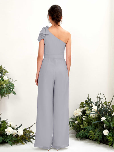 Carlyna Jasmine Jumpsuit Dusty Lavender Bridesmaid Dress Maxi Sleeveless One Shoulder Dress Back View #color_dusty-lavender