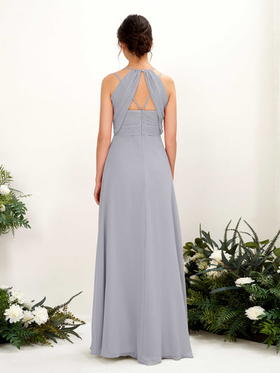 Carlyna Joa A-Line Dusty Lavender Bridesmaid Dress Maxi Sleeveless V-Neck Dress Back View #color_dusty-lavender