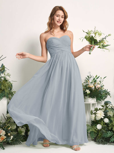 Carlyna Elma A-Line Dusty Blue-Upgrade Bridesmaid Dress Maxi Sleeveless Sweetheart Dress Side View 2 #color_dusty-blue-upgrade