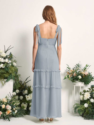 Carlyna Kaiya A-Line Dusty Blue-Upgrade Bridesmaid Dress Maxi Sleeveless Straight Dress Back View #color_dusty-blue-upgrade