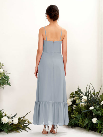 Carlyna Delia Sheath Dusty Blue-Upgrade Bridesmaid Dress Maxi Sleeveless Spaghetti Strap Dress Back View #color_dusty-blue-upgrade