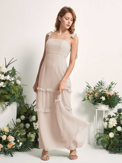 Carlyna Kaiya A-Line Champagne Bridesmaid Dress Maxi Sleeveless Straight Dress Side View 2 #color_champagne