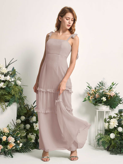 Carlyna Kaiya A-Line Taupe Bridesmaid Dress Maxi Sleeveless Straight Dress Side View 2 #color_taupe