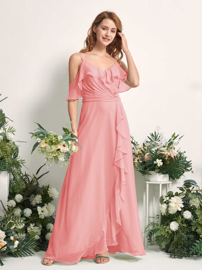 Carlyna Yvette A-Line Ballet Pink Bridesmaid Dress Maxi Sleeveless V-Neck Dress Side View 2 #color_ballet-pink
