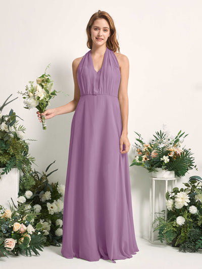 Carlyna Carolyn Convertible Orchid Mist Bridesmaid Dress Maxi Sleeveless Sweetheart Dress Front View #color_orchid-mist