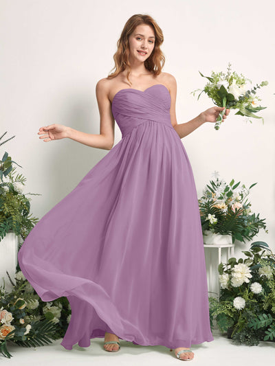 Carlyna Elma A-Line Orchid Mist Bridesmaid Dress Maxi Sleeveless Sweetheart Dress Side View 2 #color_orchid-mist