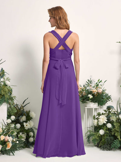 Carlyna Carolyn Convertible Regency Bridesmaid Dress Maxi Sleeveless Sweetheart Dress Side View 4 #color_regency