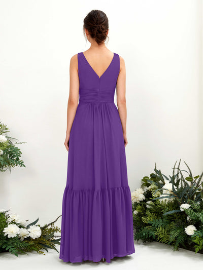 Carlyna Alissa A-Line Regency Bridesmaid Dress Maxi Sleeveless V-Neck Dress Back View #color_regency