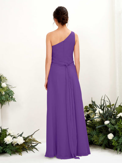 Carlyna Trita Sheath Regency Bridesmaid Dress Maxi Sleeveless One Shoulder Dress Back View #color_regency