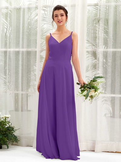 Carlyna Elsa A-Line Regency Bridesmaid Dress Maxi Sleeveless V-Neck Dress Front View #color_regency