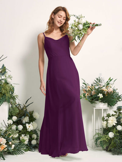 Carlyna Hannah A-Line Grape Bridesmaid Dress Maxi Sleeveless Sweetheart Dress Side View 2 #color_grape