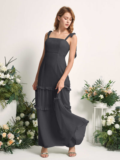 Carlyna Kaiya A-Line Pewter Bridesmaid Dress Maxi Sleeveless Straight Dress Side View 2 #color_pewter