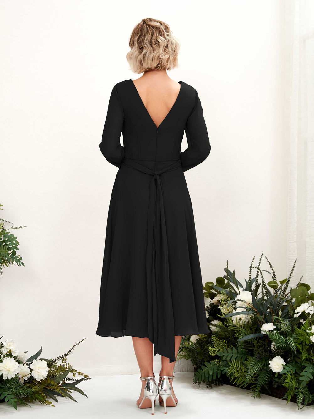 princess polly baby blue dress Black Long Sleeve Bridesmaid Dresses