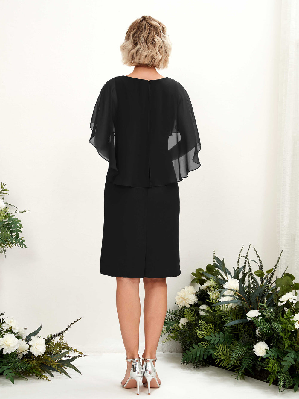 short black chiffon bridesmaid dresses Black Chiffon Floor Length Mismatched Bridesmaid Dresses, Dress G